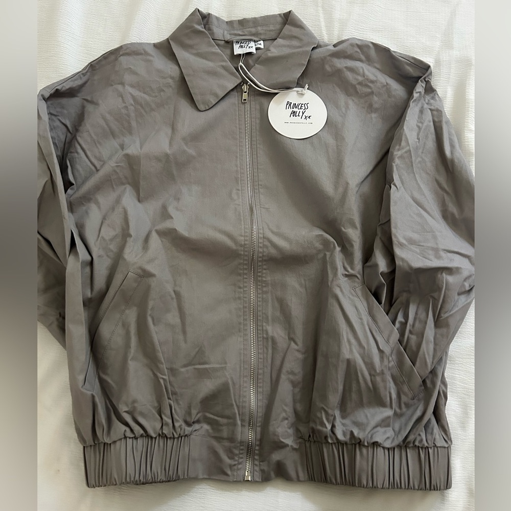 Princess Polly Grey Zip-up Jacket